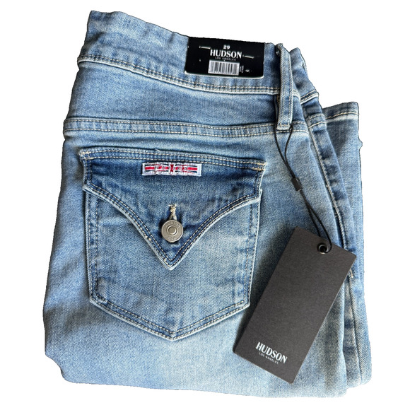 HUDSON LOS ANGELES MIDRISE STRAIGHT JEAN | Icy Blue | Size 8/29 - Picture 1 of 5